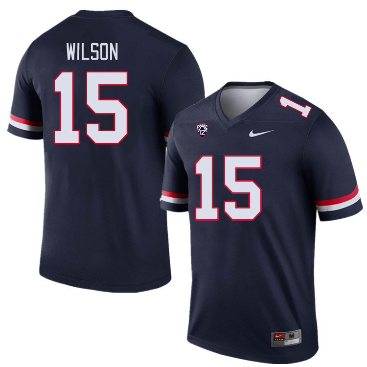 Men #15 Carlos Wilson Arizona Wildcats College Football Jerseys Stitched Sale-Navy - Click Image to Close